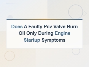 Faulty Pcv Valve Burning Oil at Startup: Signs and Solutions
