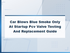 Car Blows Blue Smoke Only at Startup Pcv Valve Testing and Replacement Guide